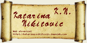 Katarina Nikitović vizit kartica